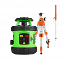 Комплект: ротационный нивелир AMO ROTOR 240G с зеленым лучом + штатив, рейка